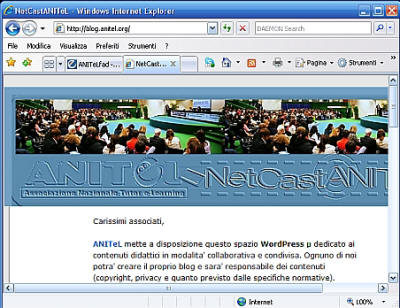 SPAZIO GRATUITO PER LA CONDIVISIONE ESPERIENZE